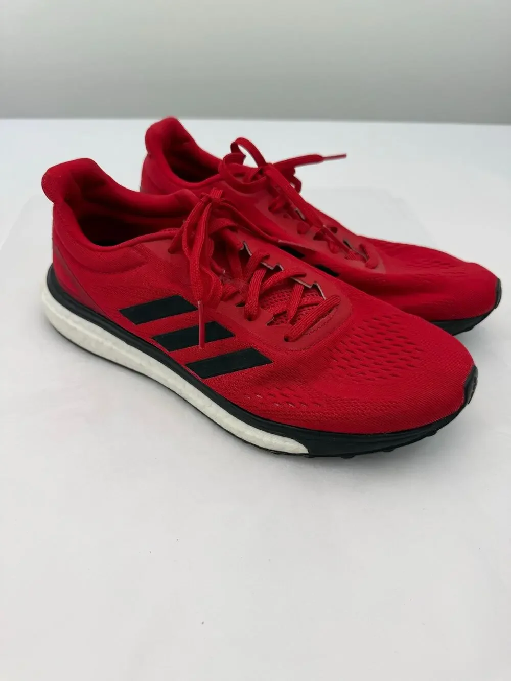 Adidas Sonic Drive Boost Running Shoes Red Black Mens Size 7.5 Athletic Sneakers